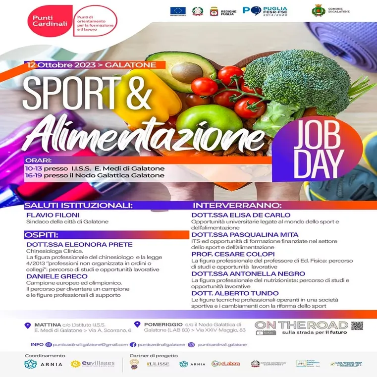 Sport e Alimentazione Job Day - Galatone 12 Ottobre 2023